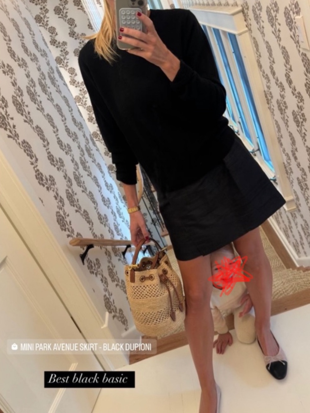 Julia Amory Black Park Ave Mini Skirt - Picture 2 of 3